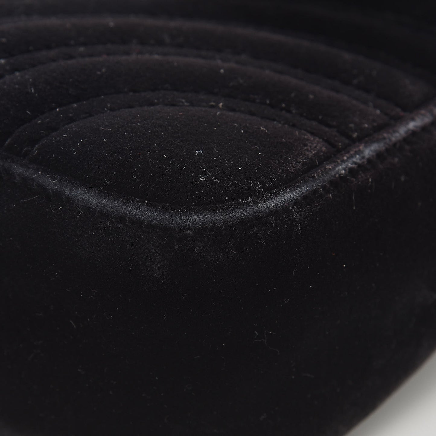 Velvet Matelasse Mini GG Marmont Shoulder Bag Black