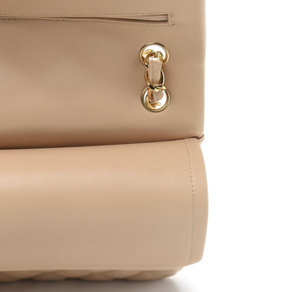 Chanel Lambskin Quilted Jumbo Double Flap Beige Clair 9 of 13