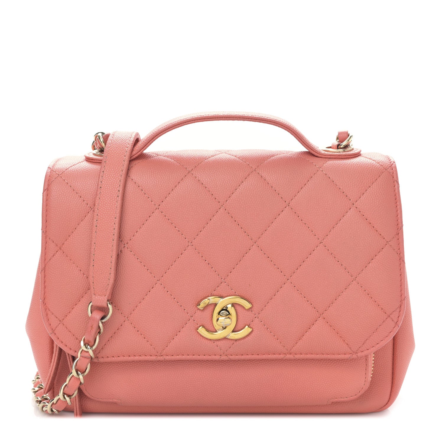Chanel Caviar Quilted Medium Business Affinity Flap Pink 1 of 10