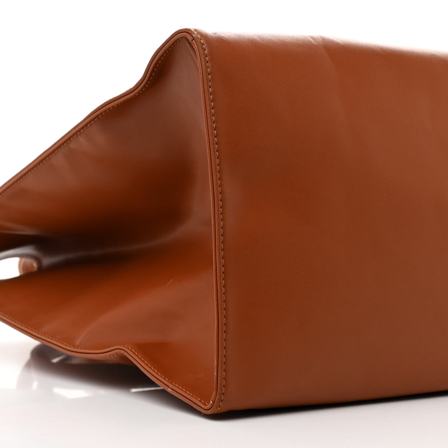 Vegan Leather Large Shopping Bag Tan