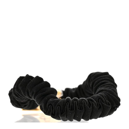 Prada Satin Metal Logo Charm Hair Tie Black 3 of 4