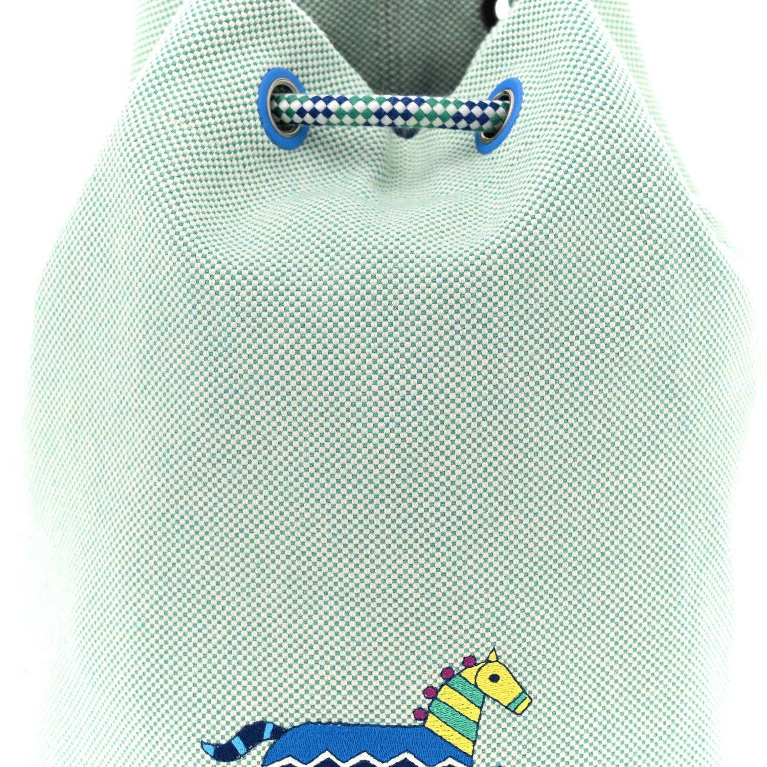 Hermes Toile Canvas Epopee Embroidered Drawstring Duffle Bag Multicolor 8 of 11