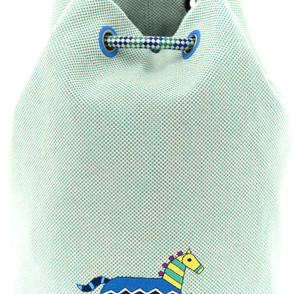 Hermes Toile Canvas Epopee Embroidered Drawstring Duffle Bag Multicolor 8 of 11