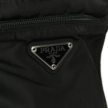 Prada Tessuto Nylon Saffiano Flat Messenger Bag Black 9 of 10