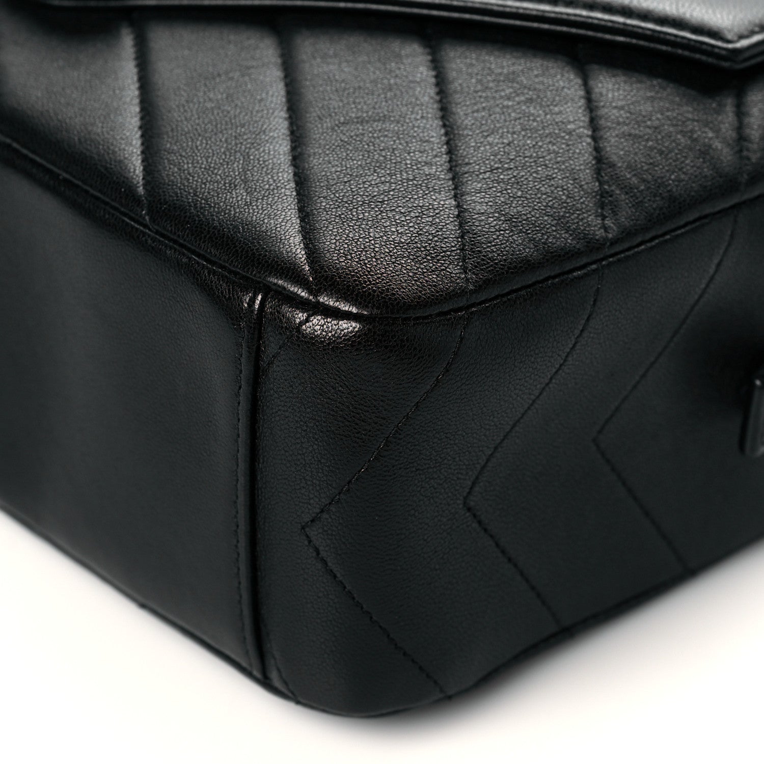 Chanel Lambskin Chevron Large Camera Case Black 10 of 10