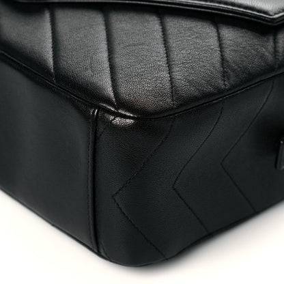 Chanel Lambskin Chevron Large Camera Case Black 10 of 10
