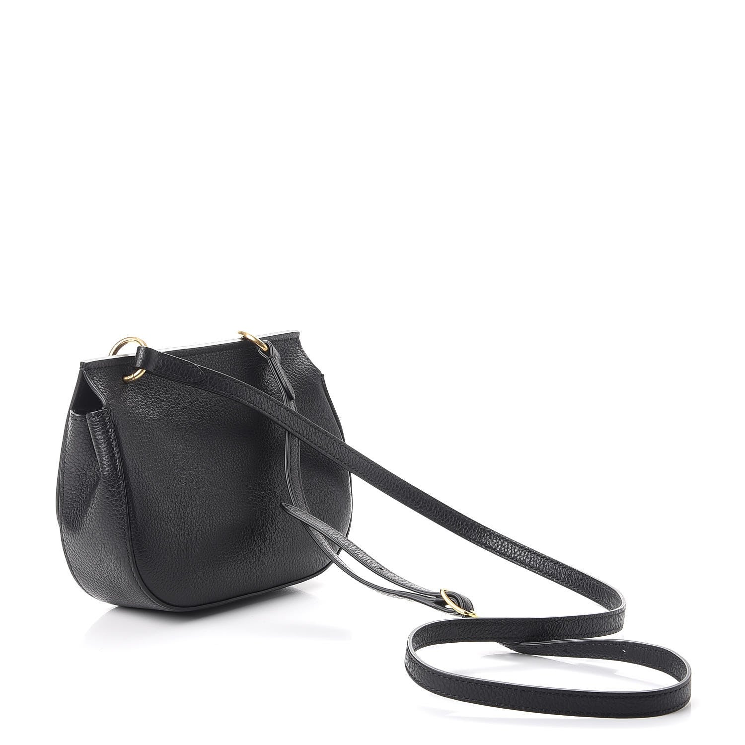 Mulberry Small Classic Grain Calfskin Mini Amberley Flap Black 4 of 9