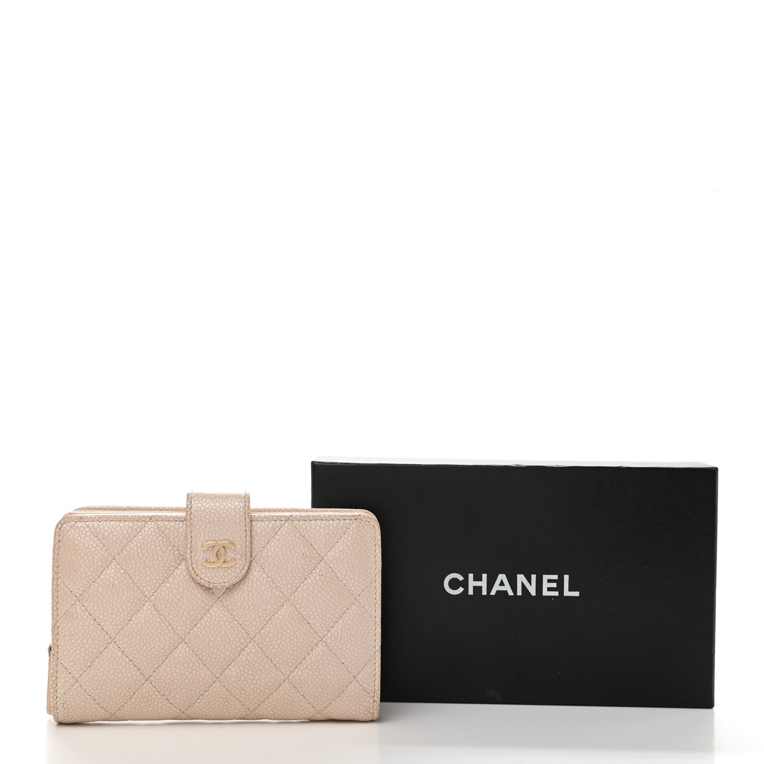 Chanel Iridescent Caviar Quilted Zipped Pocket Wallet Beige Clair 9 of 9