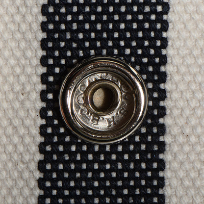 Hermes Canvas Striped Cannes MM Beach Tote Blanc Black White 10 of 13