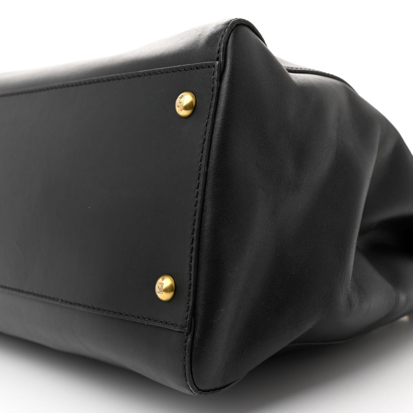 Vitello Morgan Shiny Nappa Medium Peekaboo Iconic Satchel Black Ciliegia