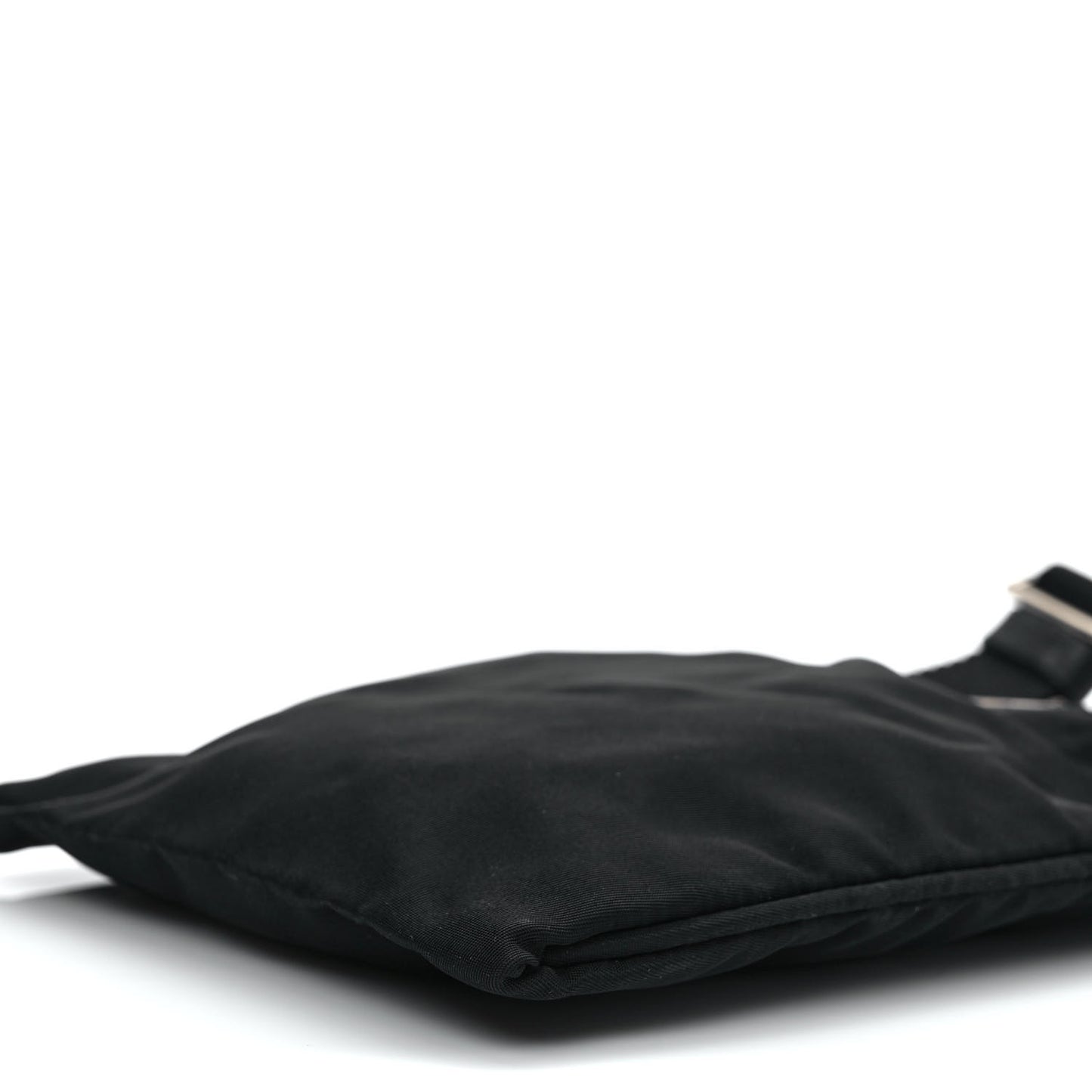 Tessuto Nylon Flat Messenger Bag Black