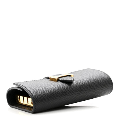 Hermes Epsom Bearn Multicles 4 Key Holder Black 5 of 7