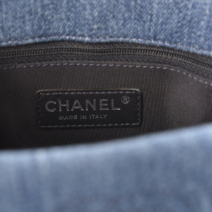 Chanel Denim Fringe Medium Single Flap Bag Blue 12 of 13