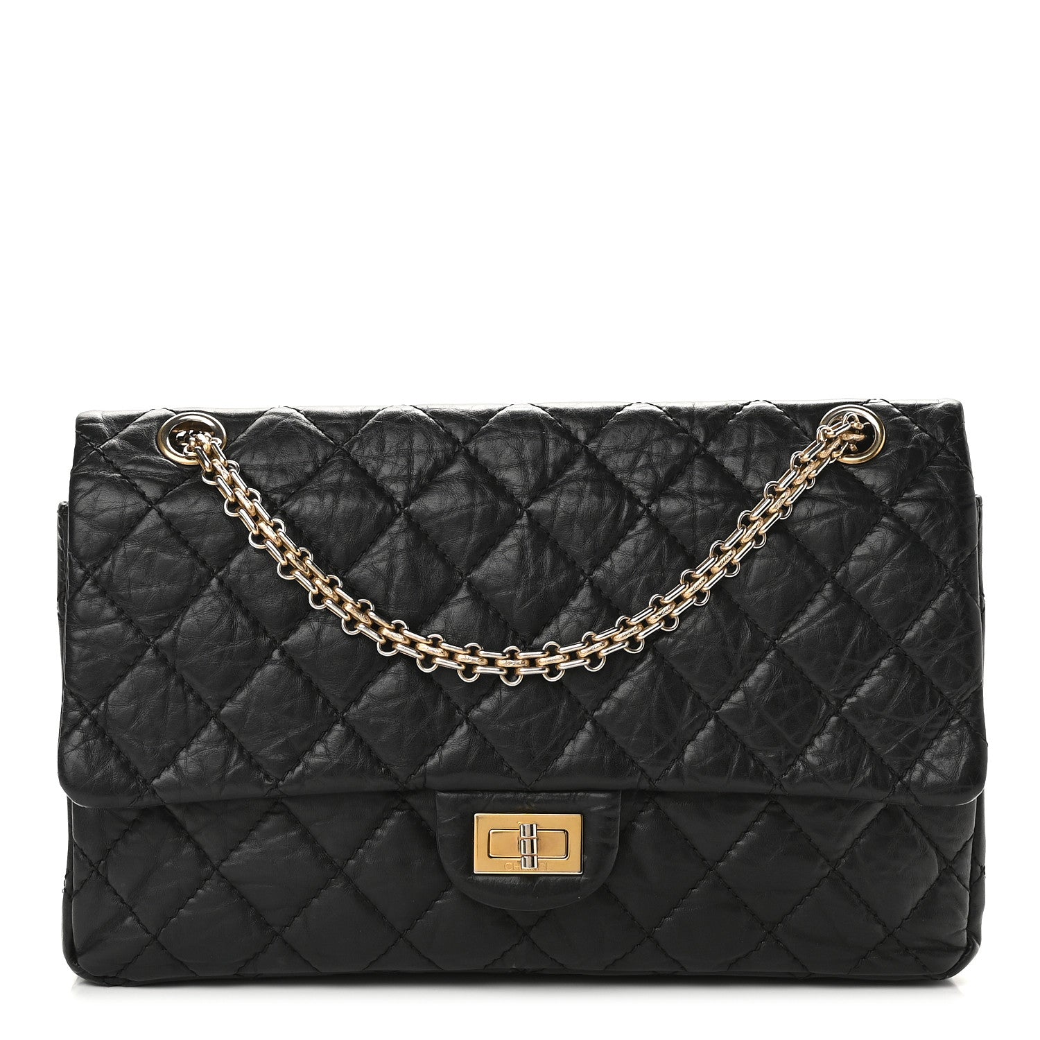Chanel Aged Calfskin Quilted 2.55 Reissue 226 Flap Black 1 of 11