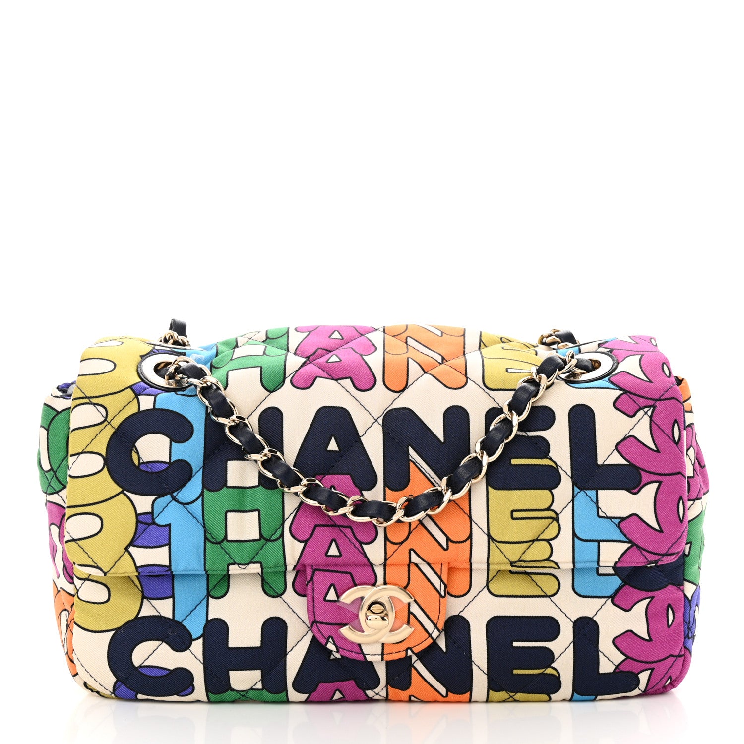 Chanel Printed Silk CC Small Single Flap Multicolor 1 of 10