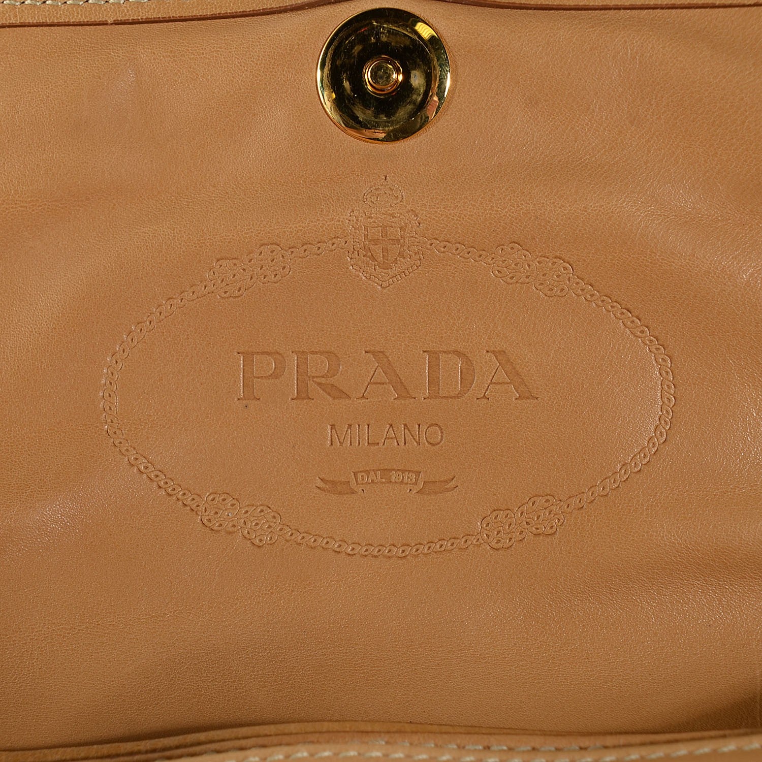 Prada Soft Calf Shoulder Bag Naturale 9 of 12