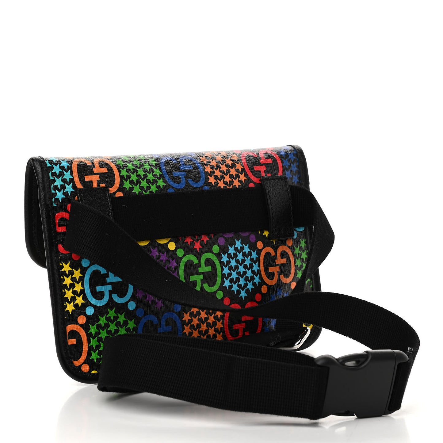 GG Supreme Monogram Psychedelic Slim Belt Bag Black