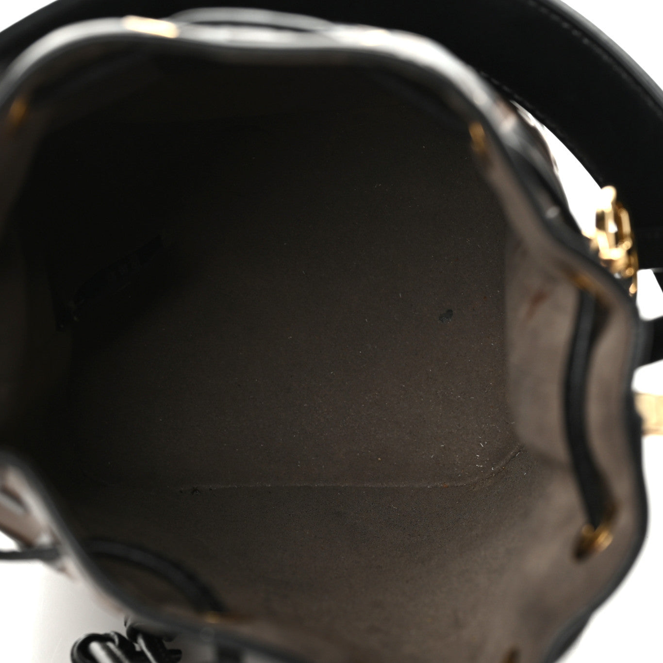 Fendi Vitello Liberty F is Fendi Bi-Color FF 1974 Embossed Mini Mon Tresor Bucket Bag Maya Black 5 of 10