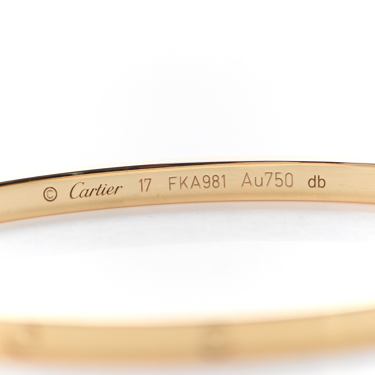 Cartier 18K Yellow Gold Small LOVE Bracelet 17 6 of 7