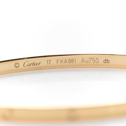 Cartier 18K Yellow Gold Small LOVE Bracelet 17 6 of 7