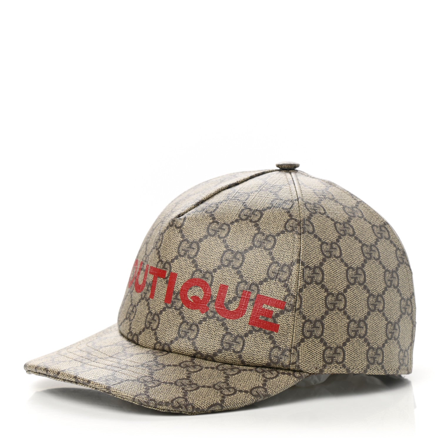 Gucci GG Supreme Monogram Boutique Print Baseball Hat M Beige 1 of 10