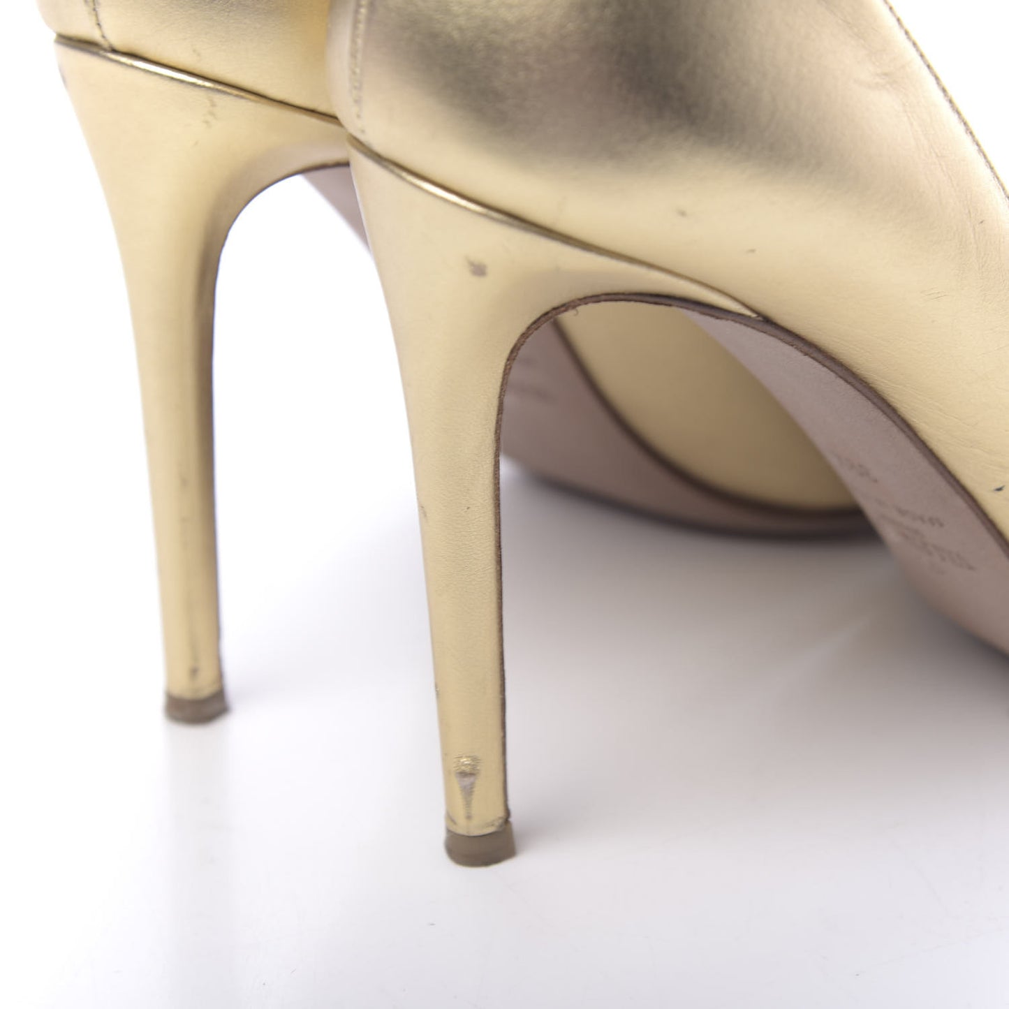 Metallic Nappa Rockstud New Plain 100mm Pumps 39.5 Gold