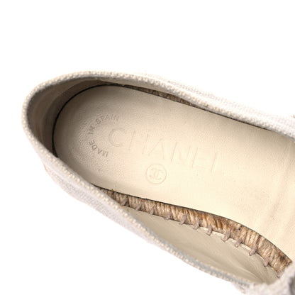 Chanel Linen CC Espadrilles 36 Beige Black 9 of 12