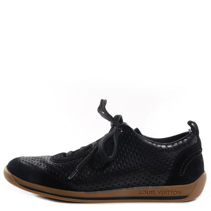 Louis Vuitton Leather Suede Vence Sneakers 39 Black 1 of 8