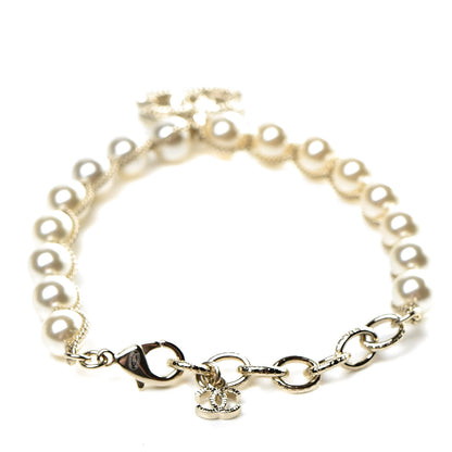 Chanel Pearl Crystal CC Bracelet Gold 3 of 5