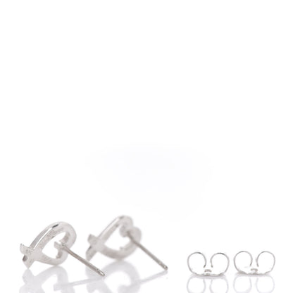 Tiffany Sterling Silver Mini Paloma Picasso Loving Heart Earrings 3 of 4
