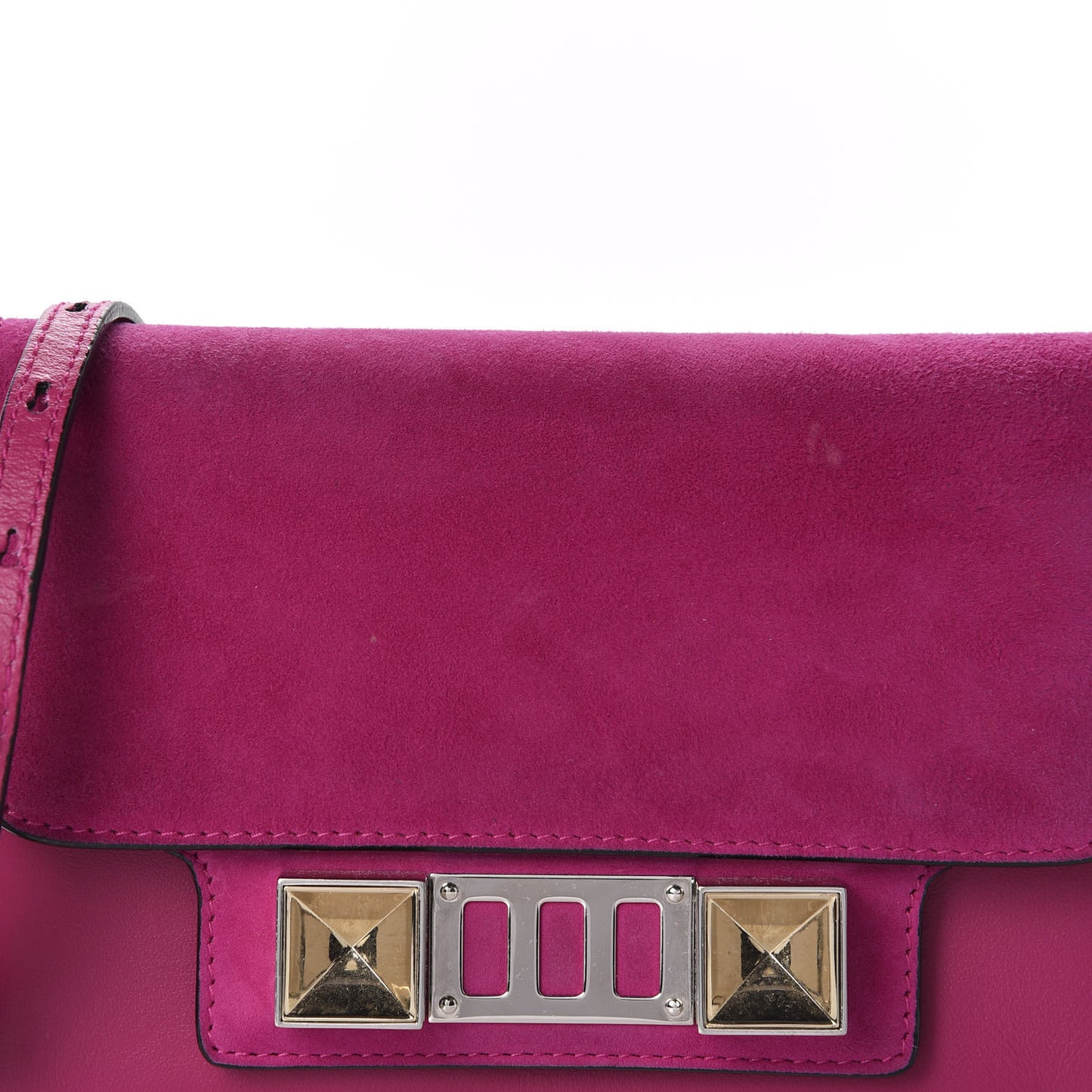 Calfskin Suede Tiny PS11 Classic Shoulder Bag Peony