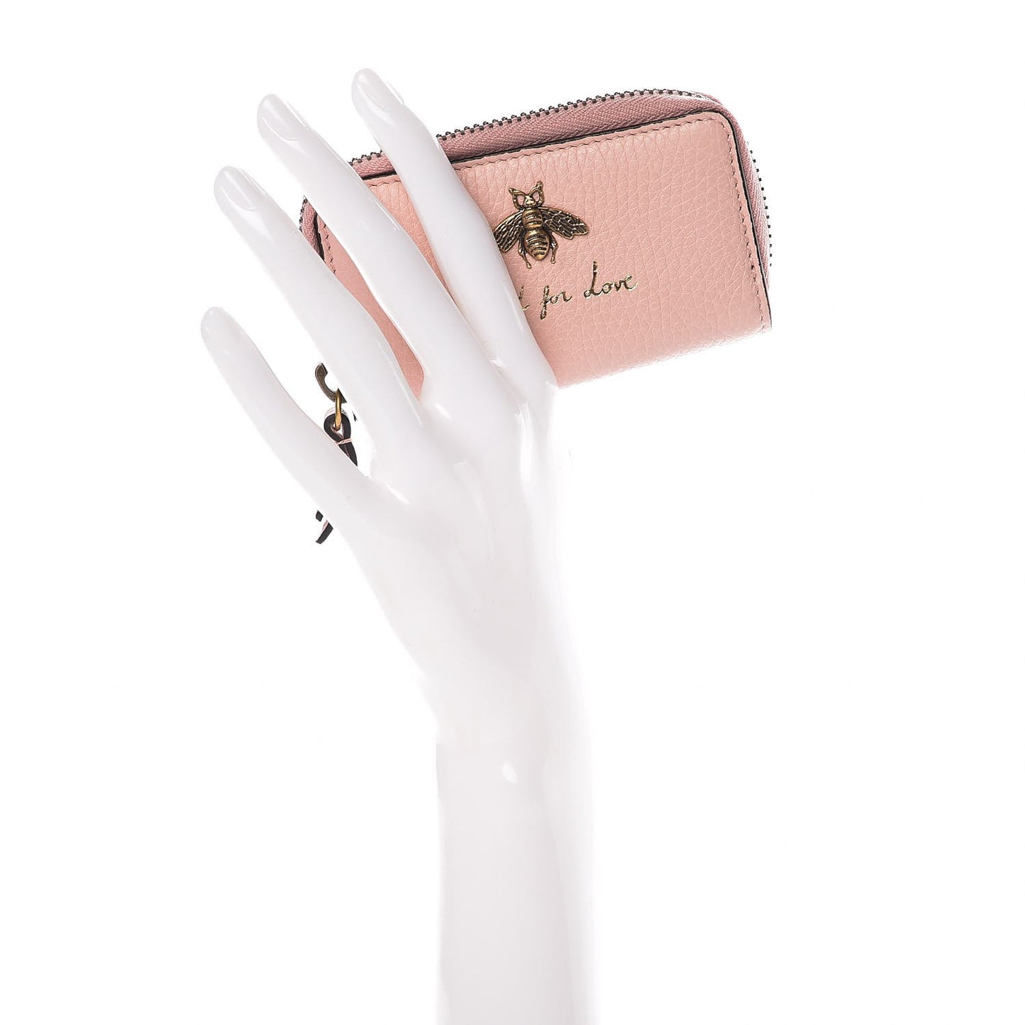 Cellarius Calfskin Blind For Love Animalier Zip Around Key Case Perfect Pink