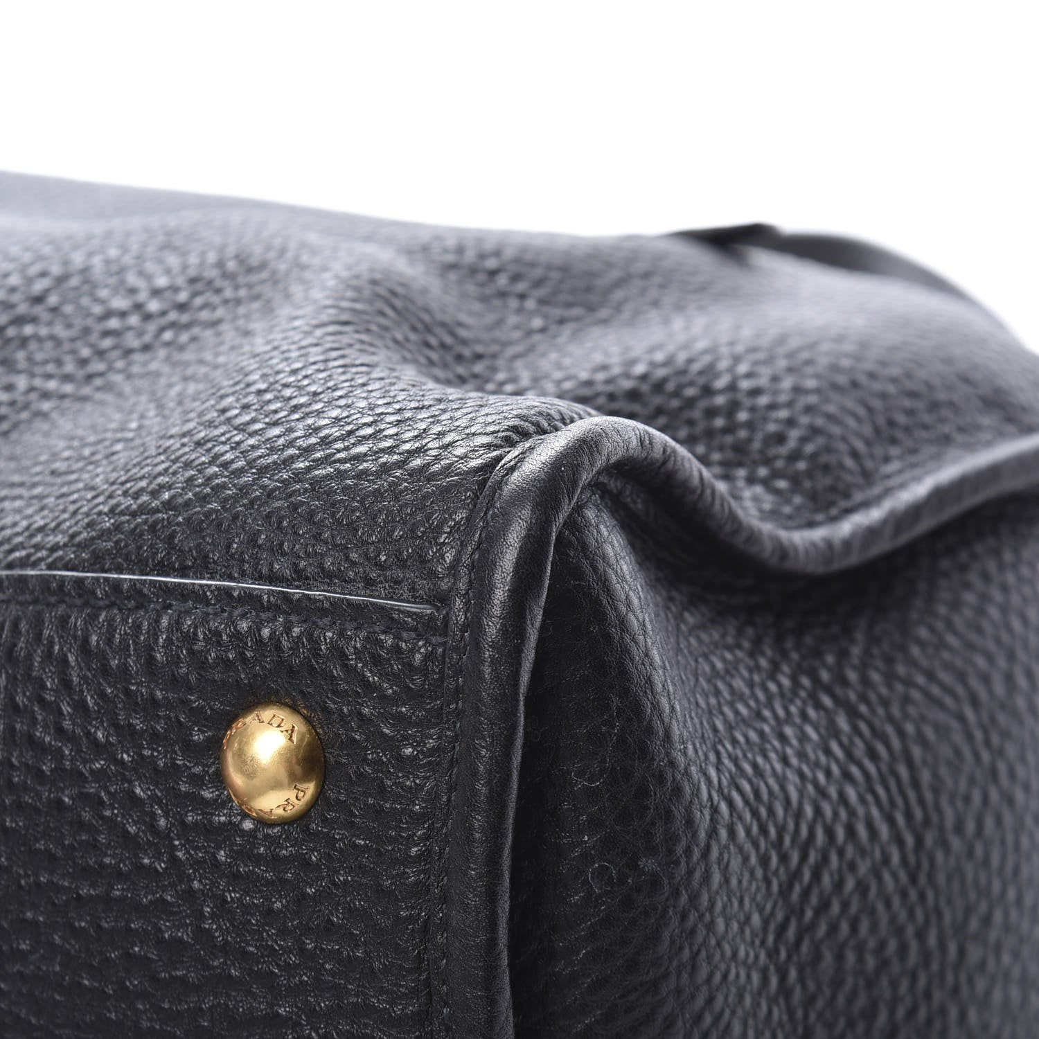 Prada Vitello Daino Shopping Satchel Black 11 of 14