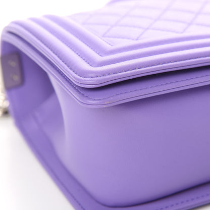 Chanel Calfskin Quilted Medium Boy Flap Purple 11 of 12