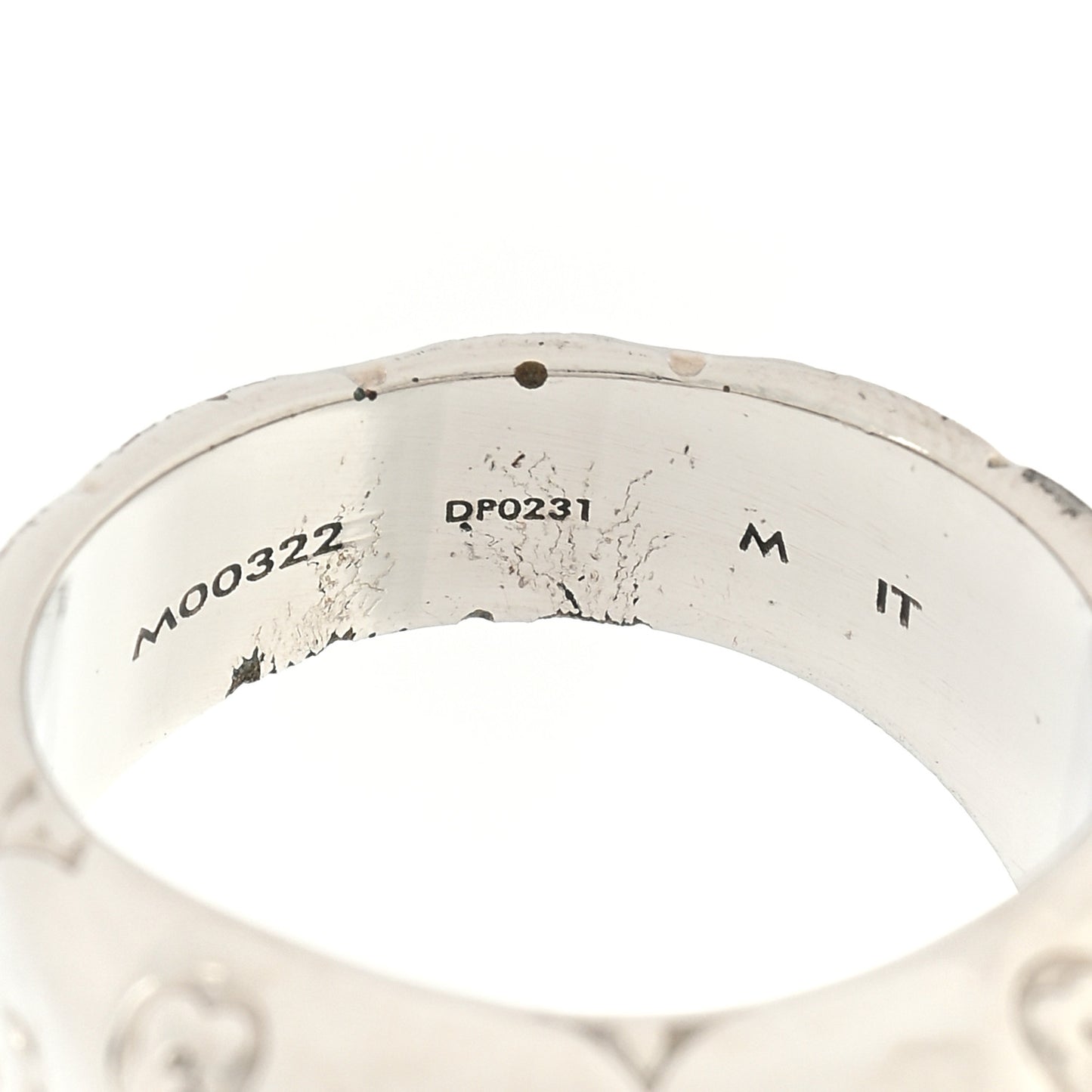 Lacquer Metal Signature Tab Ring M 60 9 Silver Black