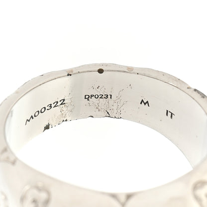 Louis Vuitton Lacquer Metal Signature Tab Ring M 60 9 Silver Black 4 of 4