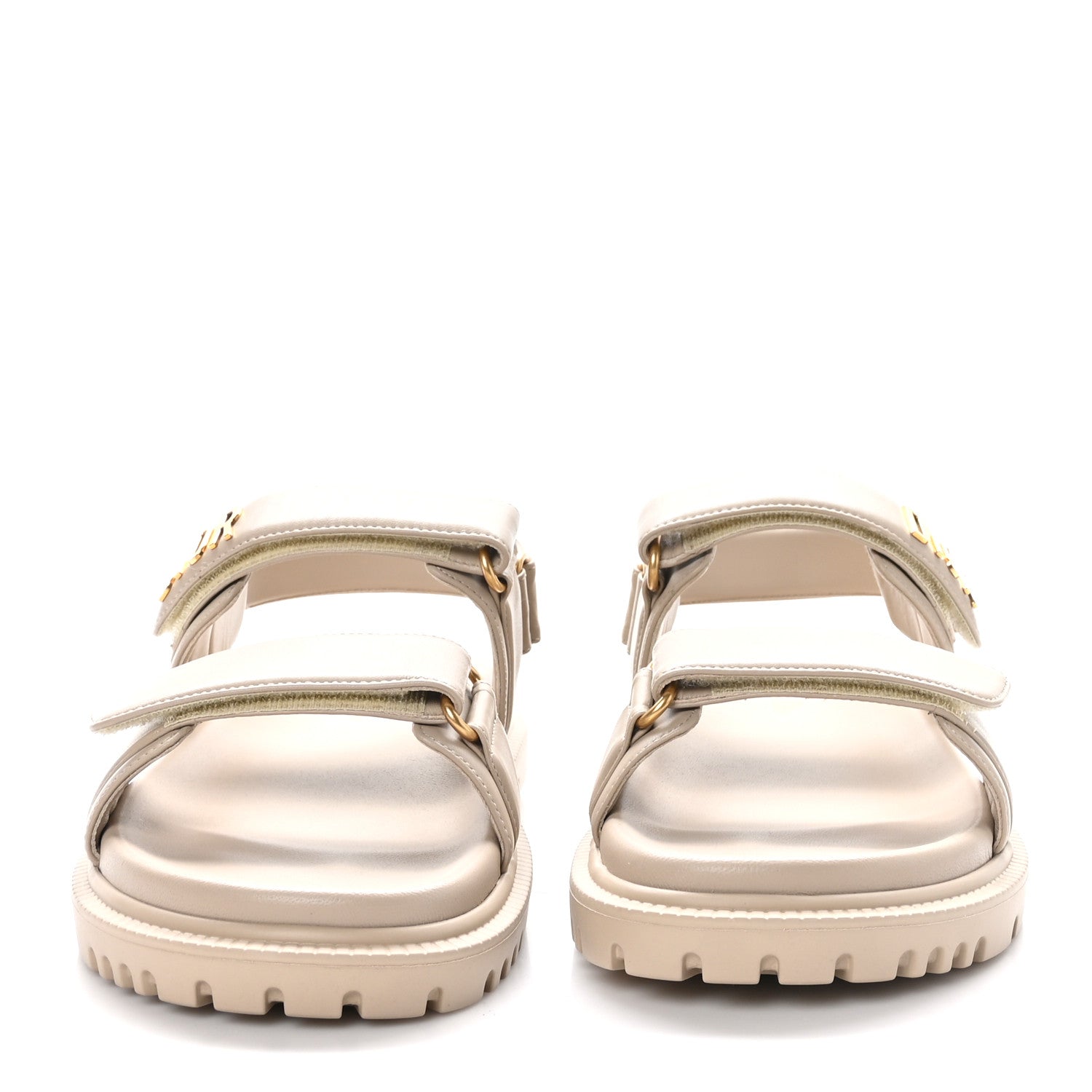 Christian Dior Lambskin Dioract 10mm Sandals 40 Beige 2 of 9