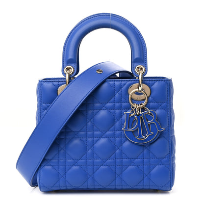 Christian Dior Lambskin Cannage Small My ABCDior Lady Dior Blue 1 of 11