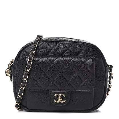 Chanel Caviar Quilted CC Day Camera Case Black 1 of 13