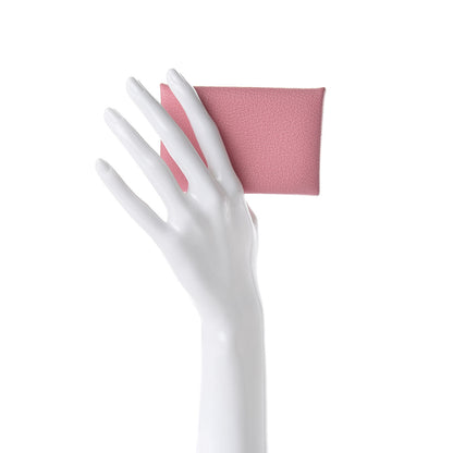 Hermes Chevre Verso Calvi Card Case Rose Confetti Brique 2 of 7