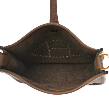 Hermes Taurillon Clemence Amazone Evelyne TPM Beige De Weimar Gris Etain 5 of 10