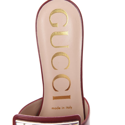 Gucci Malaga Kid Crystal Square G Madelyn Mules 37 Romantic Cerise 5 of 7