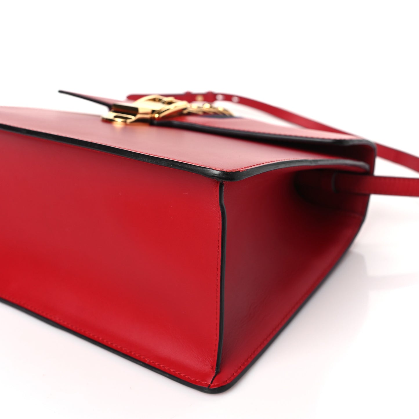 Calfskin Medium Sylvie Top Handle Bag Hibiscus Red