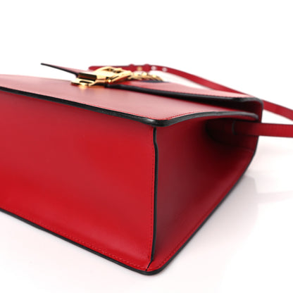 Gucci Calfskin Medium Sylvie Top Handle Bag Hibiscus Red 8 of 8