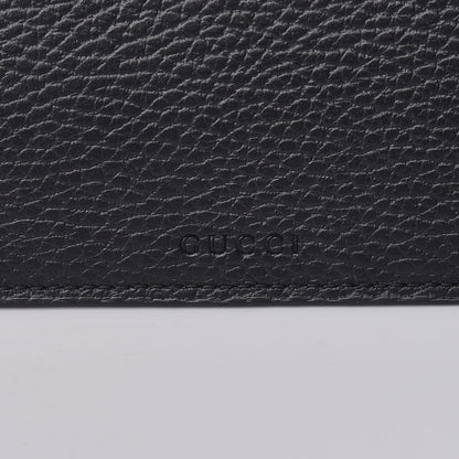 Gucci Pebbled Calfskin Kingsnake Print Clutch Black 8 of 9