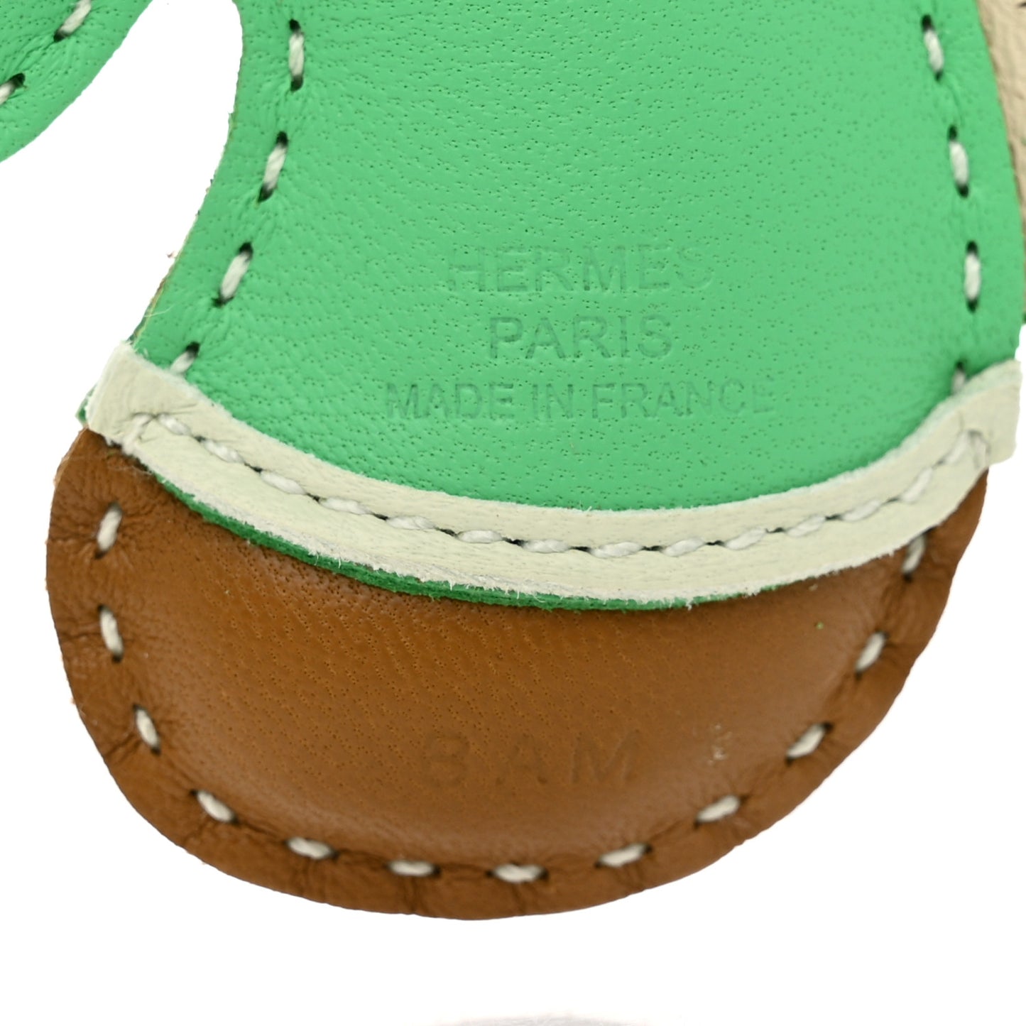 Milo Lambskin Geegee Camail Bag Charm Kraft Vert Comics Vert Fizz Craie