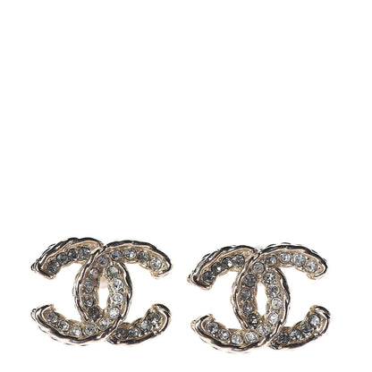 Chanel Crystal Twisted CC Earrings Gold 1 of 4