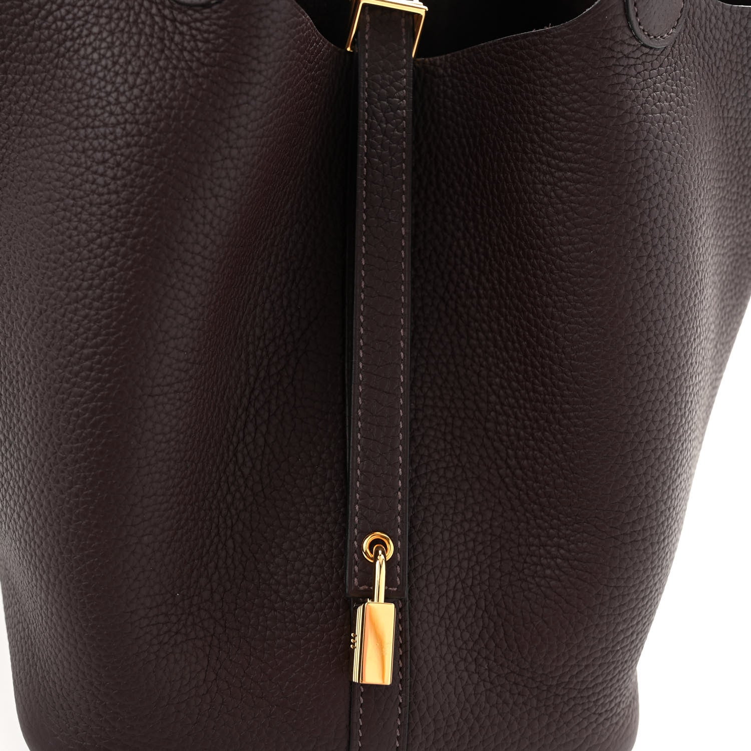 Hermes Taurillon Clemence Picotin Lock 22 MM Rouge Sellier 9 of 10