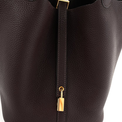 Hermes Taurillon Clemence Picotin Lock 22 MM Rouge Sellier 9 of 10