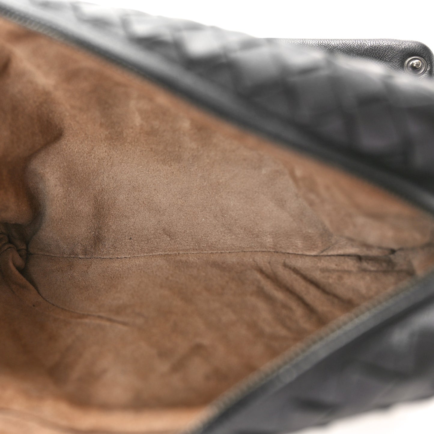 Nappa Intrecciato Mini Chain Messenger Black